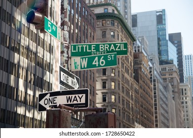 Little Brazil Street Sign NY