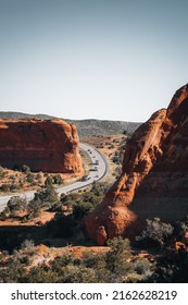 Little Busy Freeway Nearby Rocky Mountains