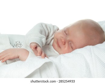 Little Child Baby Slipping On White 