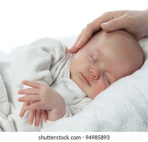 Little Child Baby Slipping On White