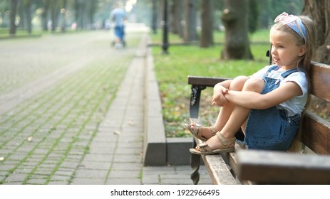 Little Child Girl Sitting Alone On Stock Photo 1880302480 | Shutterstock