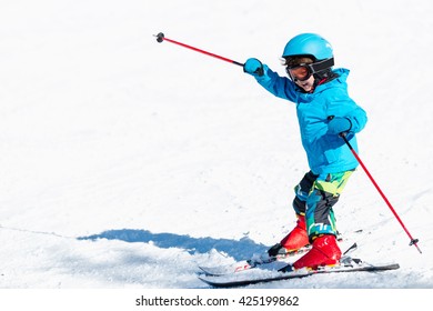 Little Child Skiing