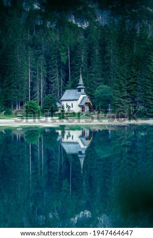 Similar – Foto Bild Kirche mit Baum und Gras im Vordergrund