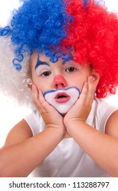 Little Clown Boy - Portrait, Isolated