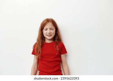 Little cute female young smile white portrait girl childhood person beauty isolated happy - Shutterstock ID 2395623393