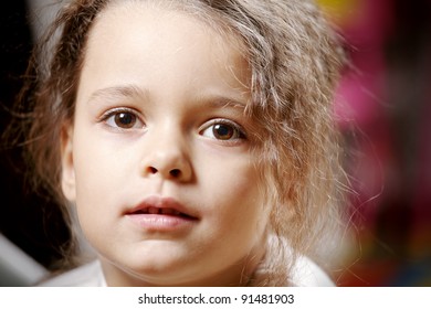 Similar Images, Stock Photos & Vectors of Little cute girl closeup ...