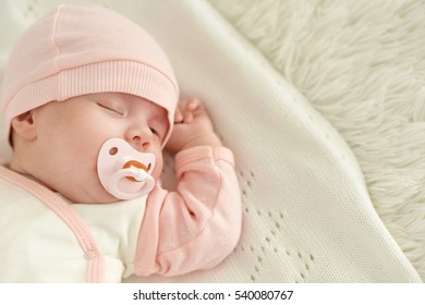 Little Cute Newborn Baby Girl