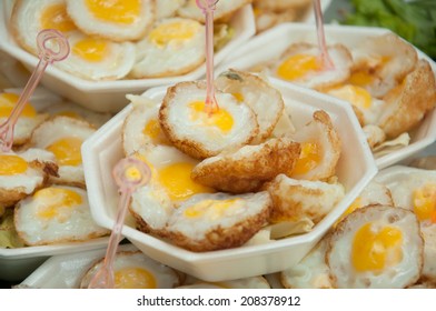 little egg fried on dish - Shutterstock ID 208378912