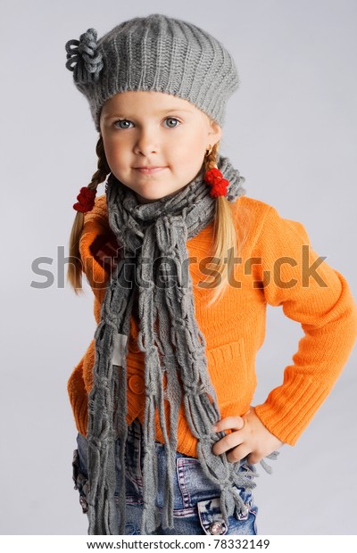 Little Fashionable Girl Warm Clothes Stock Photo 78332149 | Shutterstock