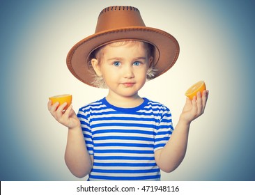 Funny girl in hat