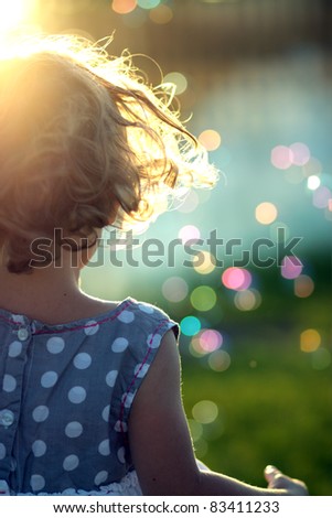 little girl abstract