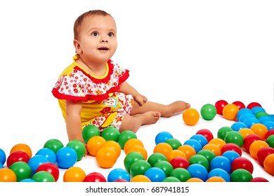 Little Girl Ball Pit Colored Balls Stock Photo 687941815 | Shutterstock