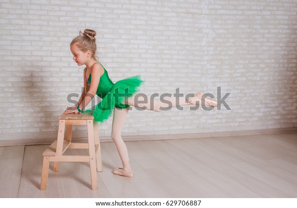 Little Girl Ballerina Dance Chair On Stock Photo Edit Now