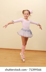 Little Girl At The Ballet Class