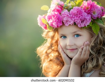 Girl With Flowers On Her Head Images Stock Photos Vectors Shutterstock