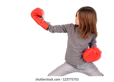 Little Girl Boxing Gloves 260nw 123775753 