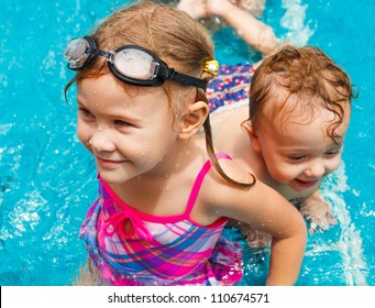 Little Girl Little Boy Playing Pool Stock Photo 110674571 | Shutterstock