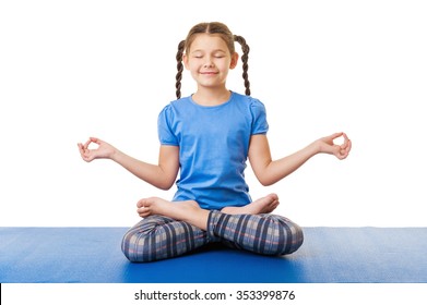 Little Girl Doing Fitness Exercises Stock Photo 353399876 | Shutterstock