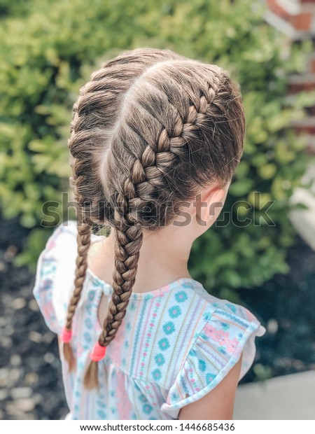 french braids with hat