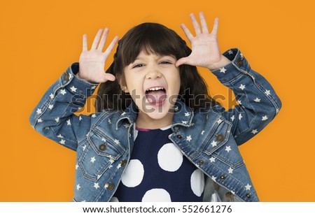 Little Girl Having Fun Portrait