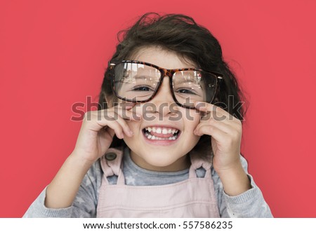 Little Girl Having Fun Portrait 