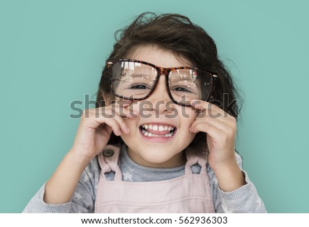 Little Girl Having Fun Portrait 