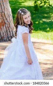 Little Girl Her First Communion Day Stock Photo 184820366 | Shutterstock