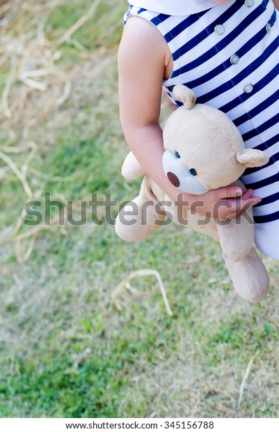 Little Girl Holding Her Doll All Stock Photo 345156788 Shutterstock