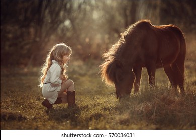 Little Girl And Horse