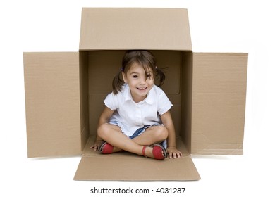 Little Girl Inside A Box