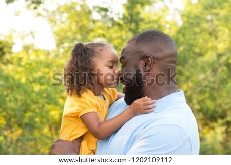 Similar – Image, Stock Photo Little girl kissing her mother lying on bed and enjoy the time at home. Mother’s Day or mother’s love concept image