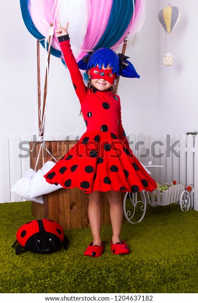 red and white ladybug dress