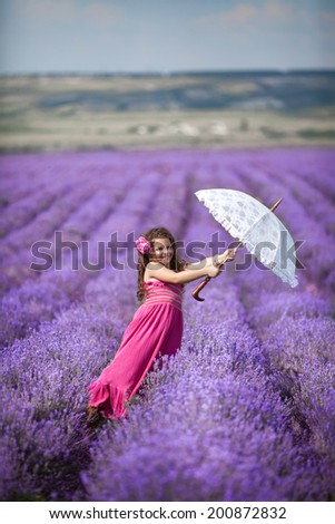 Similar – Woman posing in flower field with a handkerchief