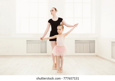 Little Girl Learning Ballet Teacher Copy Stock Photo 778047442 ...