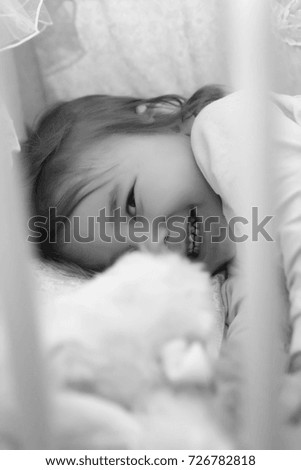 Similar – kid girl relaxing at home in weekend morning