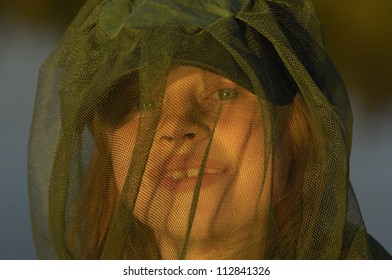 Little Girl With Mosquito Hat, Sweden.