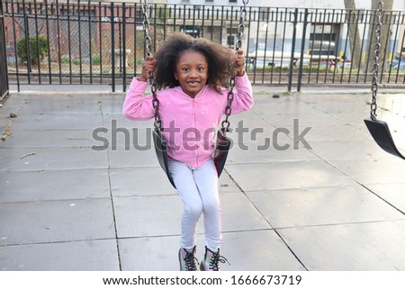 Pretty girl with long afro hair