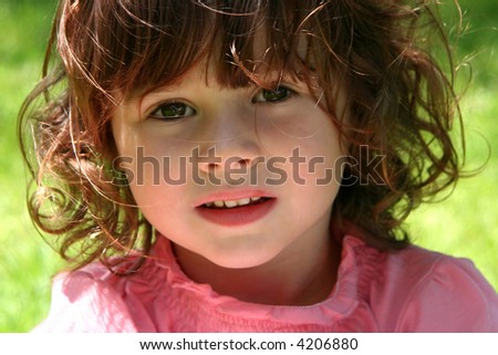 Similar – Image, Stock Photo Adorable little girl playing in a urban park