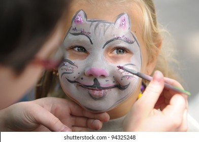 Cat Face Painting Images Stock Photos Vectors Shutterstock