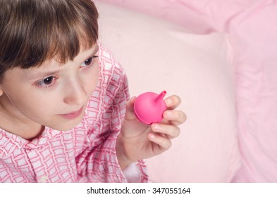 Little Girl Pajamas Holds Enema Hand Stock Photo 347055164 | Shutterstock