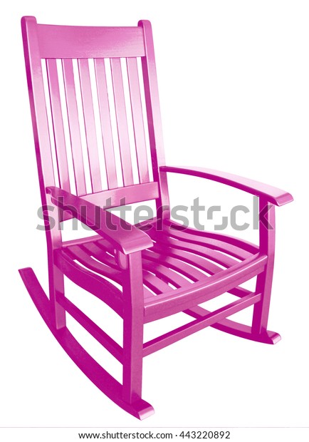 Little Girl Pink Rocking Chair Facing Stock Photo Edit Now