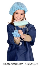 Little Girl Playing Doctor