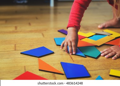 Little Girl Playing With Puzzle, Early Education