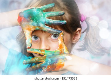 Little Girl Water Colors Stock Photo (Edit Now) 151700231 | Shutterstock