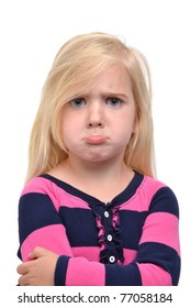 Little Girl With Sad Face