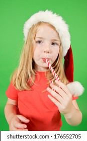 Little Girl Santa Hat Eating Candy Stock Photo 176552705 | Shutterstock