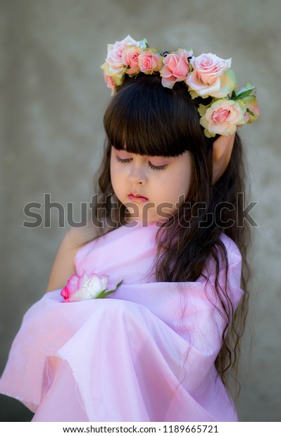 Little Girl Shape Elf Girl Wreath Stock Photo Edit Now