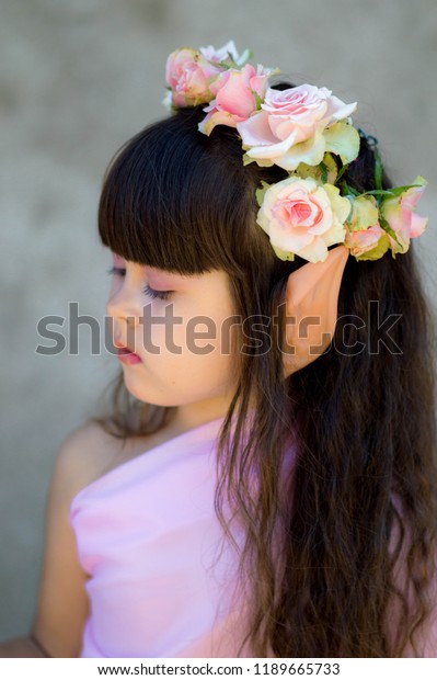 Little Girl Shape Elf Girl Wreath Stock Photo Edit Now