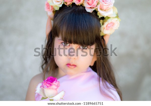 Little Girl Shape Elf Girl Wreath Stock Photo Edit Now