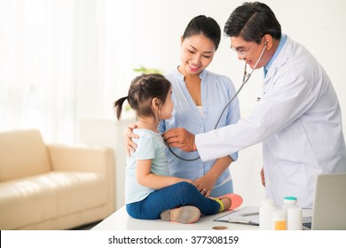 Little Girl Sitting On Table When Stock Photo 377308159 | Shutterstock